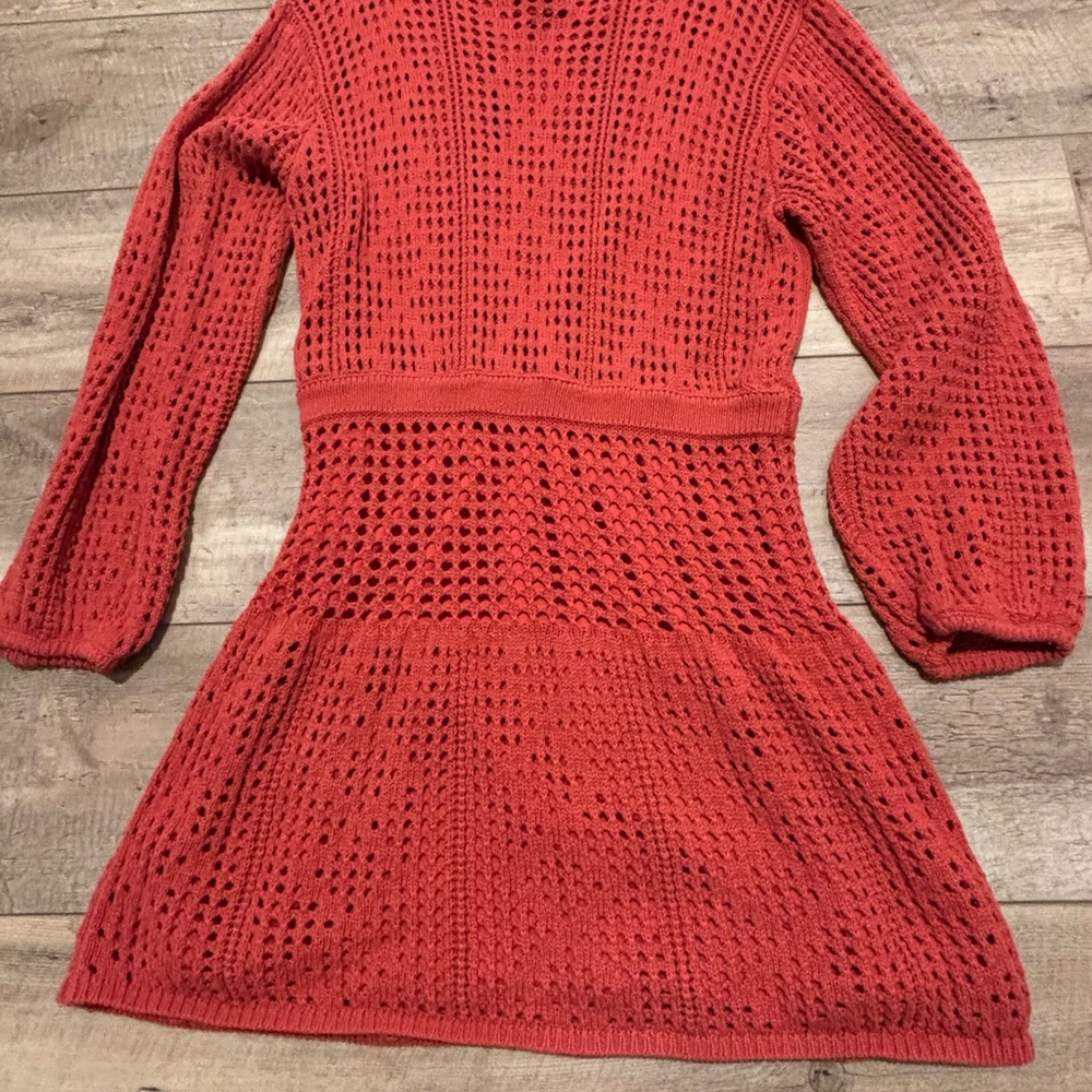 Saints & Hearts Rust colored Knit Sweater Dress